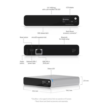 Ubiquiti, Unify Cloud key Gen2 + Compact UniFi Console + 1TB SSD