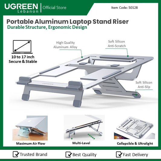Ugreen, Aluminum Laptop Stand Riser, Multi Level, Foldable & Ergonomic Design Lp232 - 50128