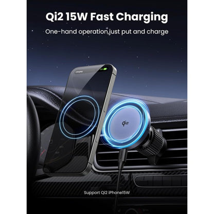 UGREEN Elite 15W Fast Wireless Car Charger, Qi2 Strong Magnetic Mount with LED Light for iPhone  - W708 35970