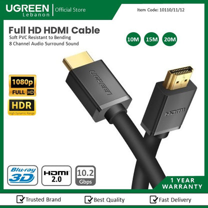 Ugreen, Full Hd Hdmi Cable 15M Hd104 - 10111