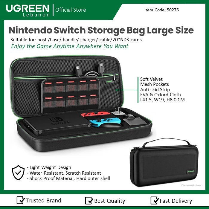 Ugreen, Portable Nintendo Switch Anti Shock Storage Bag Large Size
