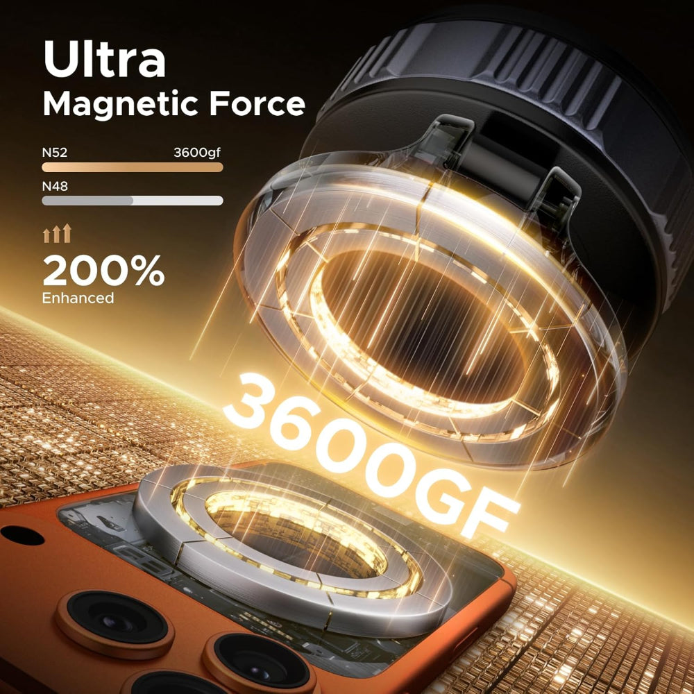 UGREEN Pro-Series MagSafe Car Mount, Ultra-Strong Vacuum Suction (hold up to 36kg), 360° Rotating, Foldable Design - LP970 75666