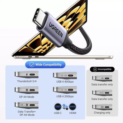 UGREEN USB-C Male to HDMI Male Braided Cable 1m, Support 8K@60Hz 4K@144Hz, 2K @240HZ - CM565 35596