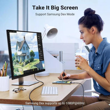 UGREEN USB-C Male to HDMI Male Braided Cable 1m, Support 8K@60Hz 4K@144Hz, 2K @240HZ - CM565 35596