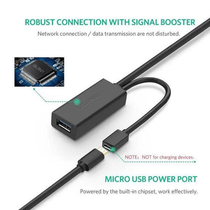 Ugreen, Usb 3.0 Cable Extension Male To Female With Buit In Booster Ugreen Us175 - 20827