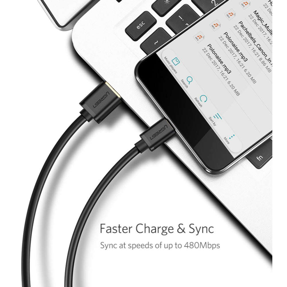 UGREEN USB-A to Micro USB 1M Cable, Fast Charge [White] - US289 60141