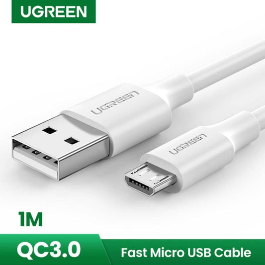 UGREEN USB-A to Micro USB 1M Cable, Fast Charge [White] - US289 60141
