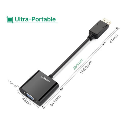 Ugreen, Display Port Male To Vga Female Converter, Full Hd Resolution Dp19 - 20415