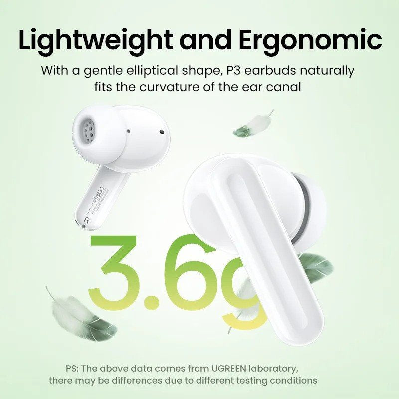 Ugreen, Hitune P3 Active Noise Cancelling Wireless Earbuds, Bluetooth 5.4 Stable Connection Ws207 - 45110