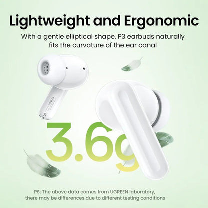 Ugreen, Hitune P3 Active Noise Cancelling Wireless Earbuds, Bluetooth 5.4 Stable Connection Ws207 - 45110