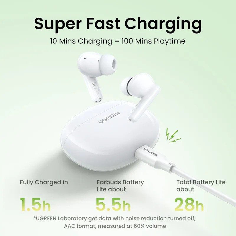 Ugreen, Hitune P3 Active Noise Cancelling Wireless Earbuds, Bluetooth 5.4 Stable Connection Ws207 - 45110
