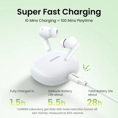 Ugreen, Hitune P3 Active Noise Cancelling Wireless Earbuds, Bluetooth 5.4 Stable Connection Ws207 - 45110
