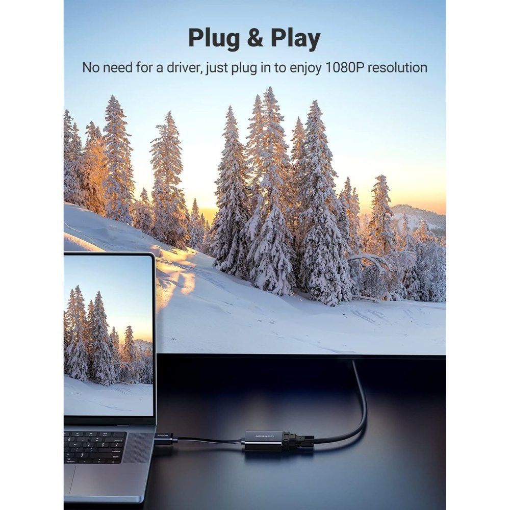 Ugreen, Full Hd Hdmi Male To Vga Female Adapter Cable, Full Hd Resolution - Cm611 90813