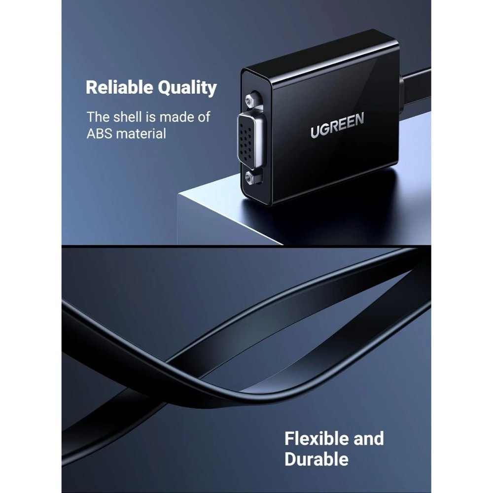 Ugreen, Full Hd Hdmi Male To Vga Female Adapter Cable, Full Hd Resolution - Cm611 90813