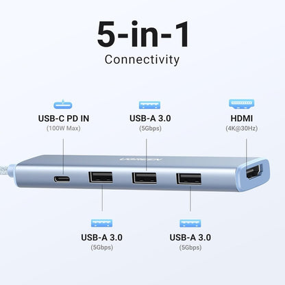 Ugreen, Revodok 5-In-1 Usb-C Hub Docking Station With Power Port Cm478 - 35580, Available in Different Colors
