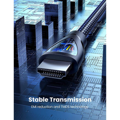 Ugreen, 8K Hdmi 2.1 Male To Male Braided Cable, Stable & Ultra-Fast Connection, Available In 2M - Hd140 80403