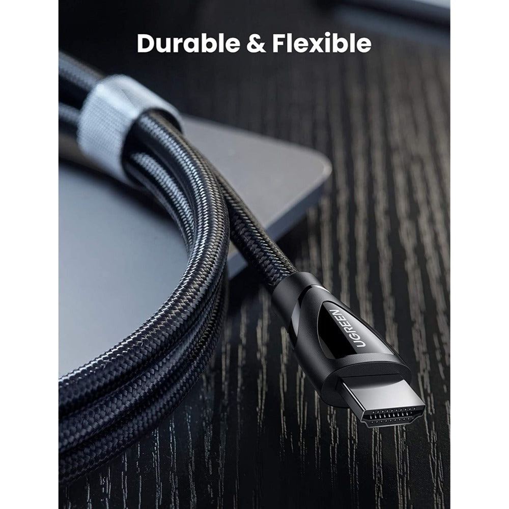 Ugreen, 8K Hdmi 2.1 Male To Male Braided Cable, Stable & Ultra-Fast Connection, Available In 2M - Hd140 80403