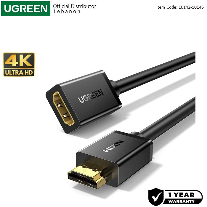 Ugreen, 4K Hdmi 2.0 Male To Female Cable, 5M - Hd107 10146