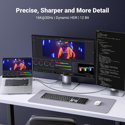 Ugreen, Usb-C Male To Display Port Female Braided Cable 2M, Support 16K @30Hz Or 8K 120 Hz, 4K@240Hz - Cm707 25865