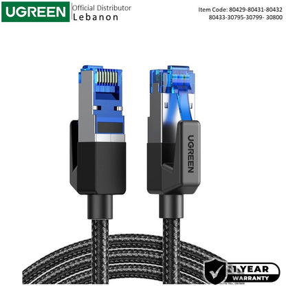 Ugreen, Rj45 Cat8 Class ? F/Ftp Ethernet Cable With Braid, 40Gbps High Speed - Nw153, Available in Different Sizes