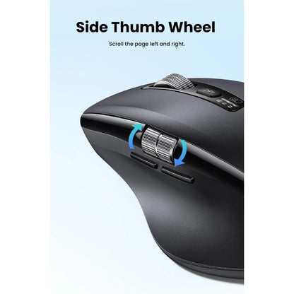 Ugreen, Dual Mode Bluetooth & Wireless Mouse, 5000Dpi, Ergonomic Shape With Side Thumb Wheel, 2Modes For Win & Macos - M751 45792