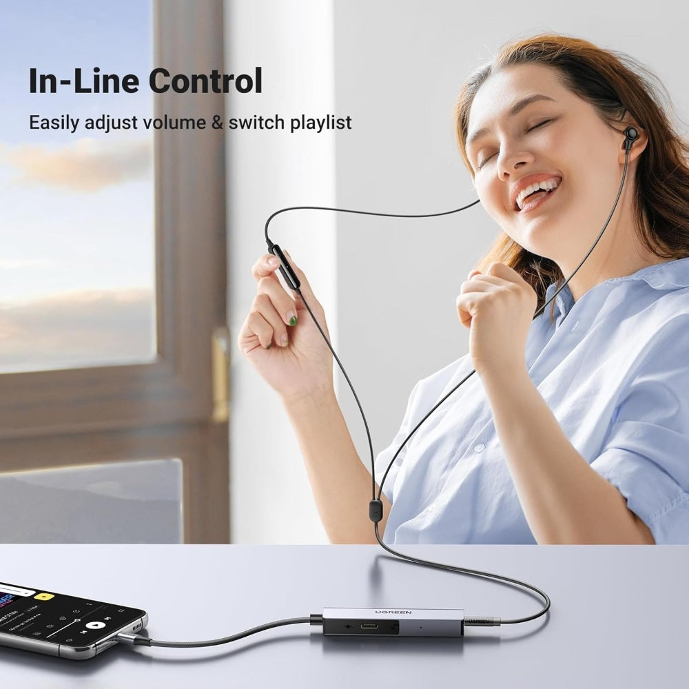 Ugreen, Usb C To 3.5Mm Headphone & Usb-C Charging Port, Built-In Microphone - Cm230 90518