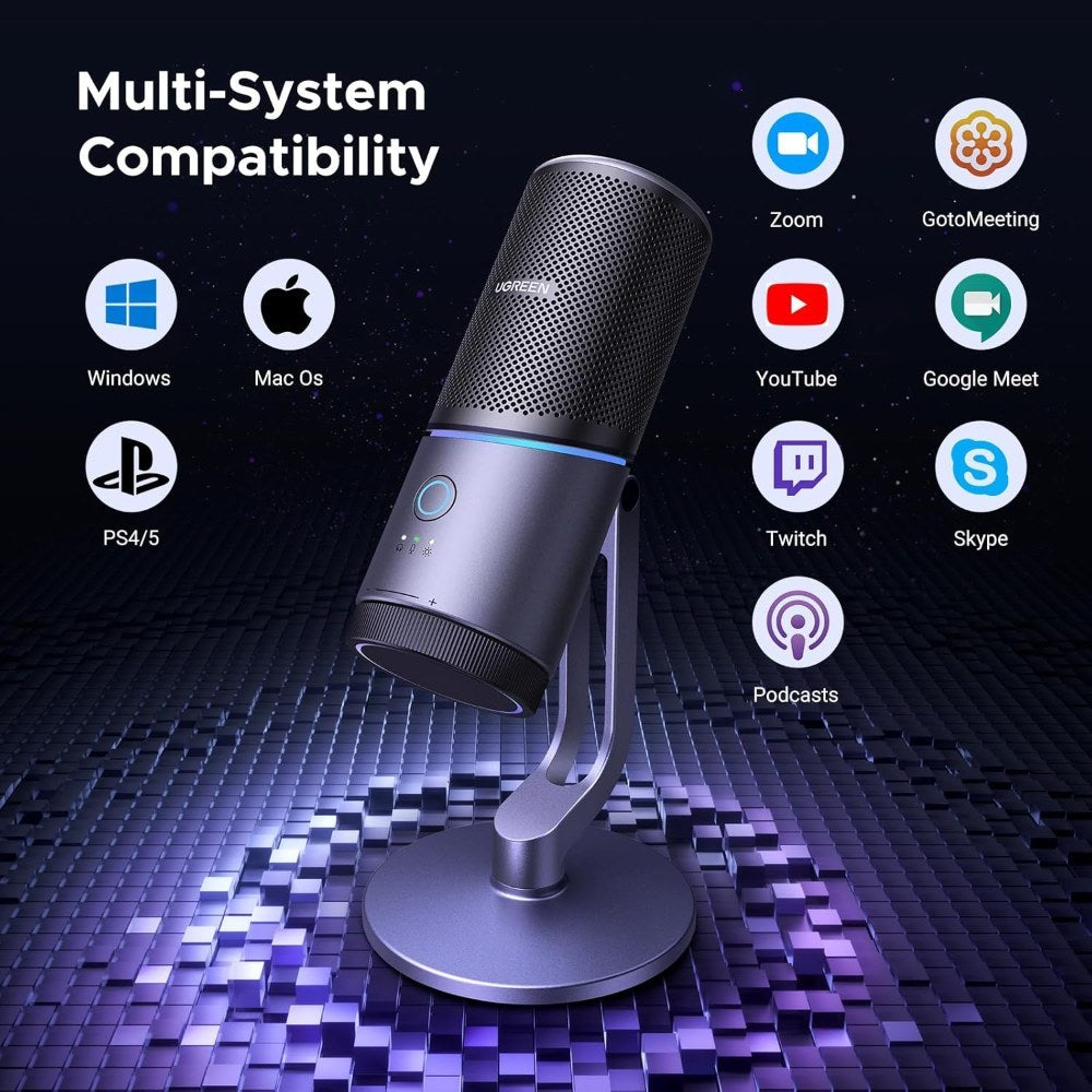 Ugreen, Usb Microphone For Pc With Rgb Lights For Streaming, Gaming, Podcasting, Recording, Laptop, Ps5 - Cm769 35629