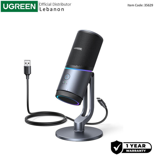 Ugreen, Usb Microphone For Pc With Rgb Lights For Streaming, Gaming, Podcasting, Recording, Laptop, Ps5 - Cm769 35629