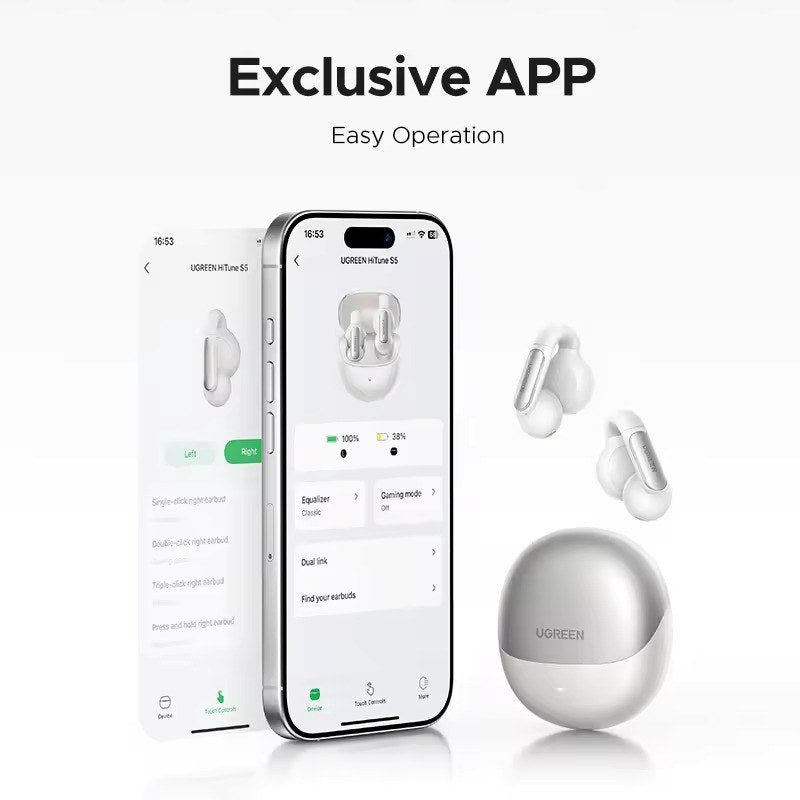 Ugreen, Hitune S5 Open Wearable Ear Clip True Wireless Earbuds With Environmental Noise Cancellation - Ws210 45760
