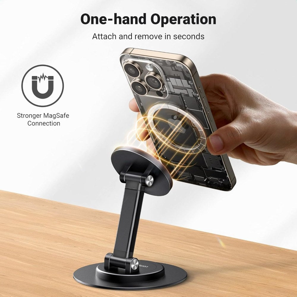 Ugreen, Magnetic Phone Stand For Magsafe, Height Adjustable With 360-Degree Rotating Base - Lp862 45376