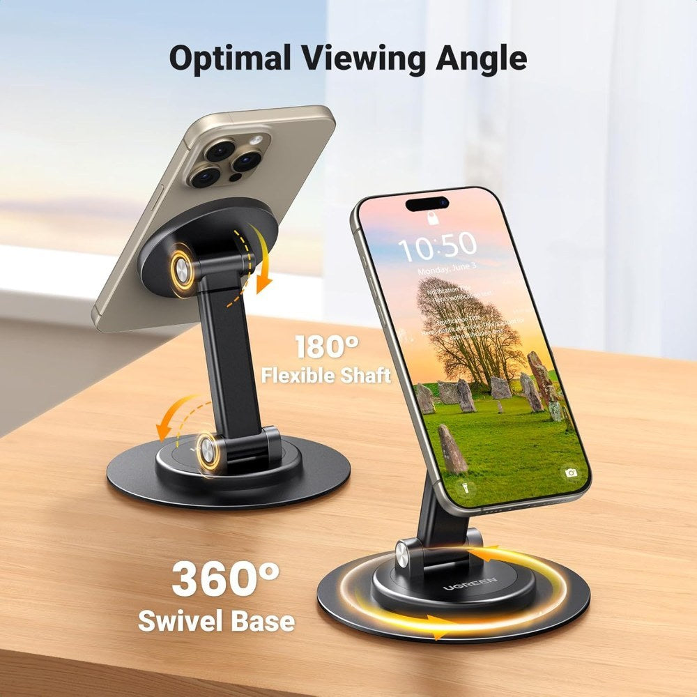 Ugreen, Magnetic Phone Stand For Magsafe, Height Adjustable With 360-Degree Rotating Base - Lp862 45376