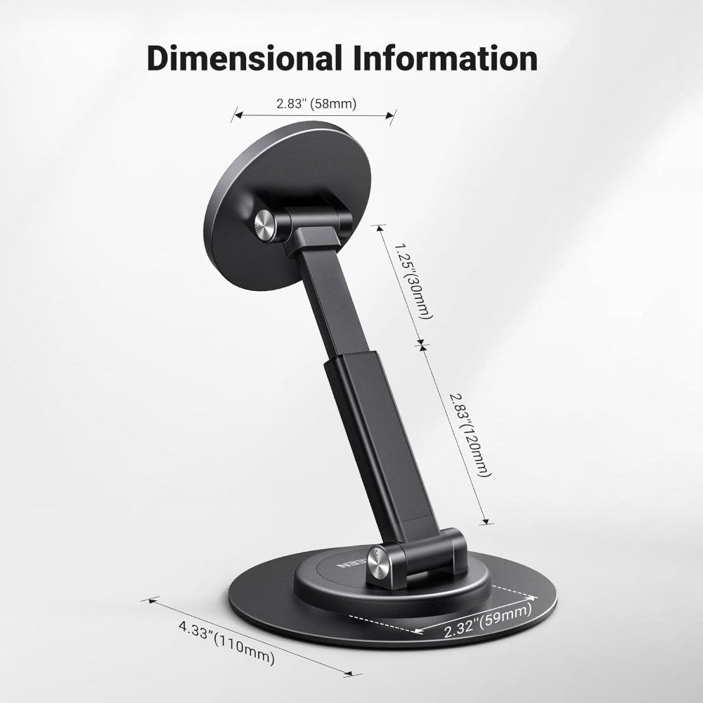 Ugreen, Magnetic Phone Stand For Magsafe, Height Adjustable With 360-Degree Rotating Base - Lp862 45376