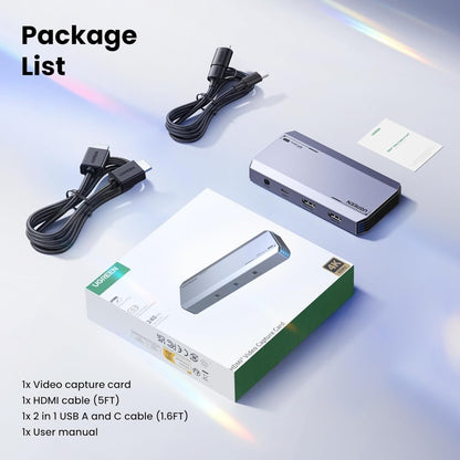Ugreen, Professional Hdmi Video Capture, Card Ultra-Low Latency ? 4K@60Hz, 1080P@240Hz, Usb 3.0, Vrr & Hdr Support - Cm700 25173