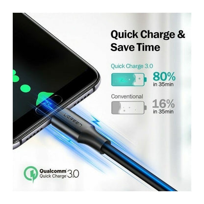 Ugreen, Usb 3.0 To Usb-C Fast Charge, Up To 5Gbps High Speed Data Sync, 0.5M, 1M, 2M - Us184 20881 20882 20884