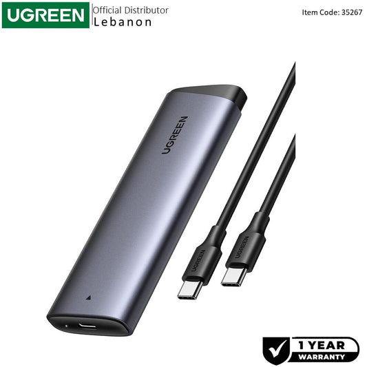 Ugreen, M.2 Nvme Ssd Enclosure ? 10Gbps Usb-C 3.1 Gen 2, Aluminum Case, Up To 2Tb - Cm767 35267