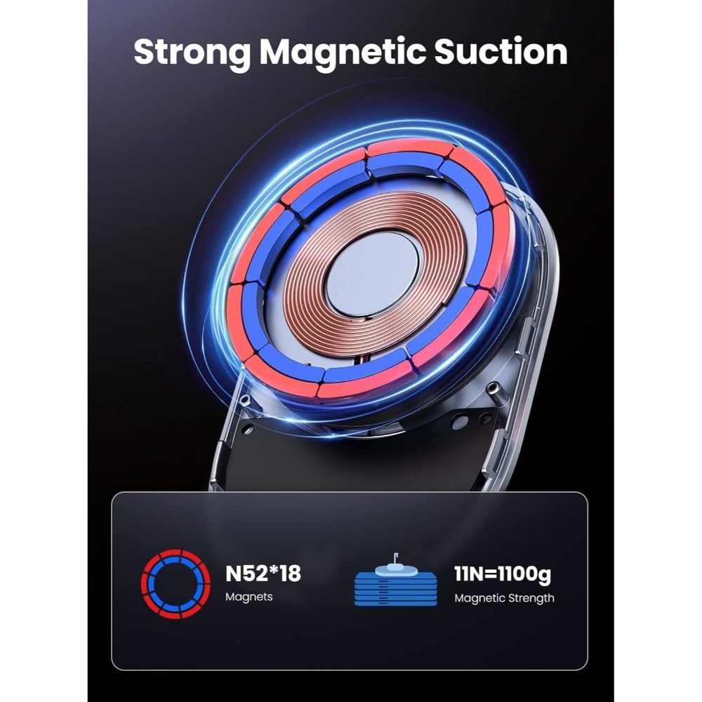 Ugreen, 2-In-1 Magnetic Wireless Car Charger ? 15W Fast Charging, Dashboard & Air Vent Mount - Cd345 15120