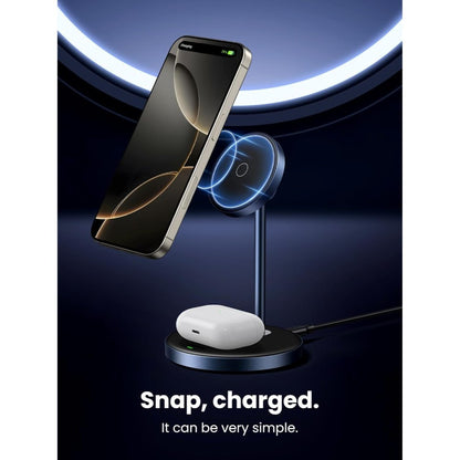 Ugreen, Qi-Certified 2-In-1 Magnetic Wireless Charger ? 20W Fast Charging For Iphone & Airpods - Cd317 90668