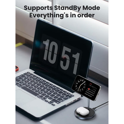 Ugreen, Qi-Certified 2-In-1 Magnetic Wireless Charger ? 20W Fast Charging For Iphone & Airpods - Cd317 90668