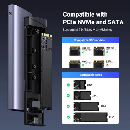 UGREEN M.2 NVMe SSD Enclosure ? 10Gbps USB-C 3.2 Gen 2, Aluminum Case, Up to 8TB - CM767 15813
