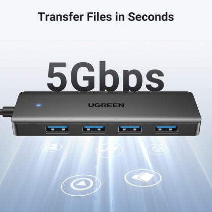 Ugreen, Usb 3.0 To 4- Port Usb 3.0 Hub, With Power Port, Stable Transmission, Data Transfer Up To 5 Gbps - Cm219 25851 35574, Available in Different Sizes
