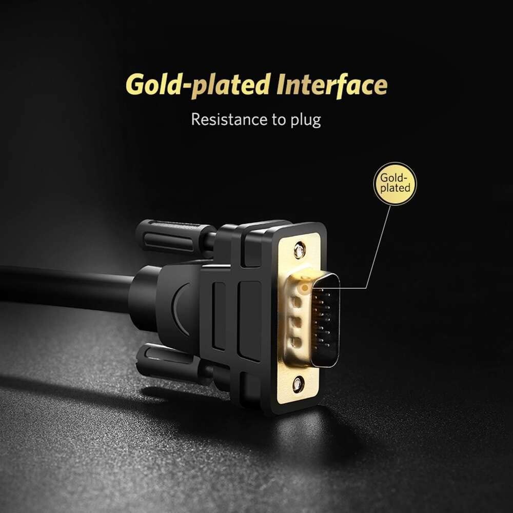 Ugreen, Dp Male To Vga Male Cable, 1.5M, Full Hd, High-Quality Video Connection - Dp105 10247