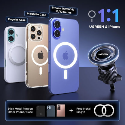 Ugreen, Magsafe Car Mount With Heavy-Duty Magnet - 2500G Holding Force, 360? Adjustable, Easy Installation - Lp485 65764