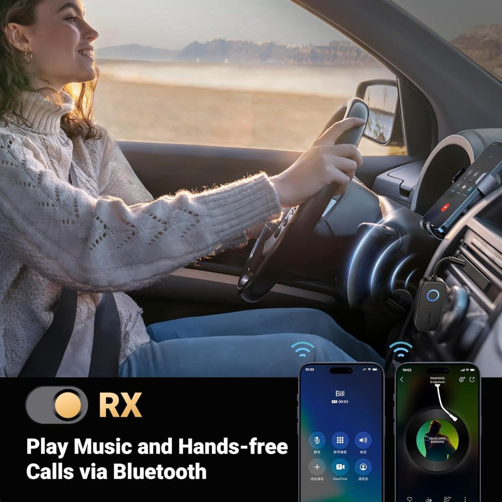 Ugreen, Bluetooth 5.2 Transmitter & Receiver ? Long Battery Life, Dual Pairing, Wireless Audio - Cm672 35222A
