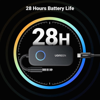 Ugreen, Bluetooth 5.2 Transmitter & Receiver ? Long Battery Life, Dual Pairing, Wireless Audio - Cm672 35222A