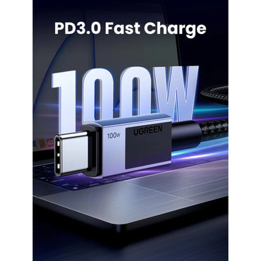 UGREEN 3M USB-C to USB-C 100W Braided Cable & Aluminum Body - L512  45065