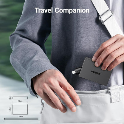 Ugreen, 4-In-1 Usb-C & Usb-A Card Reader With Usb Ports ? Sd, Tf, And Data Transfer Solution - Cm812 45167