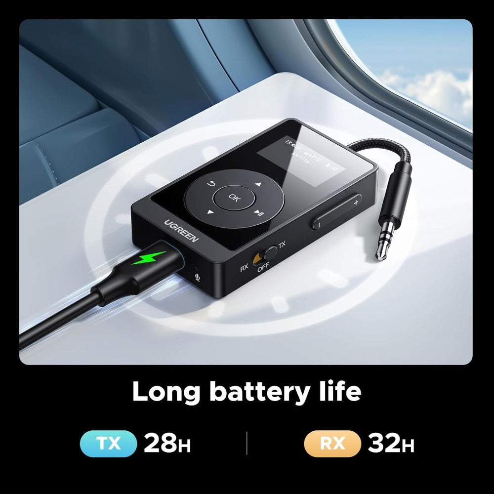 UGREEN, Premium Dual-Mode Bluetooth 5.3 Transmitter & Receiver For Superior Audio Experience - Bt503 45492