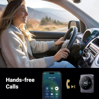 UGREEN, 5.4 Bluetooth Car Adapter ? Wireless Aux Receiver With Noise Cancellation - Cm724 35003