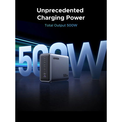Ugreen, Nexode 500W Gan Technology Charging Station, 6?Ports With 240W Single?Port Pd & Advanced Safety Protection - X759 55550B