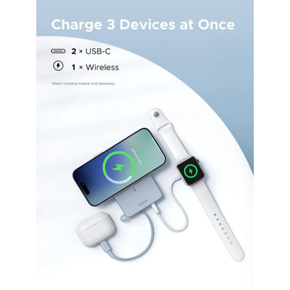 Ugreen, MagFlow 10000mAh Wireless Power Bank with Qi2 25W Certified Fast Charging & Magnetic MagSafe Compatibility - PB773 65958B